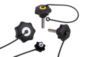 Star grips with safety cable similar to DIN 6336 - inch Star grips with safety cable similar to DIN 6336 - inch