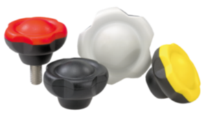 Mânere tip stea, material plastic, cu capac, modul filetat, oțel sau oțel inoxidabil - inch Mânere tip stea, material plastic, cu capac, modul filetat, oțel sau oțel inoxidabil - inch